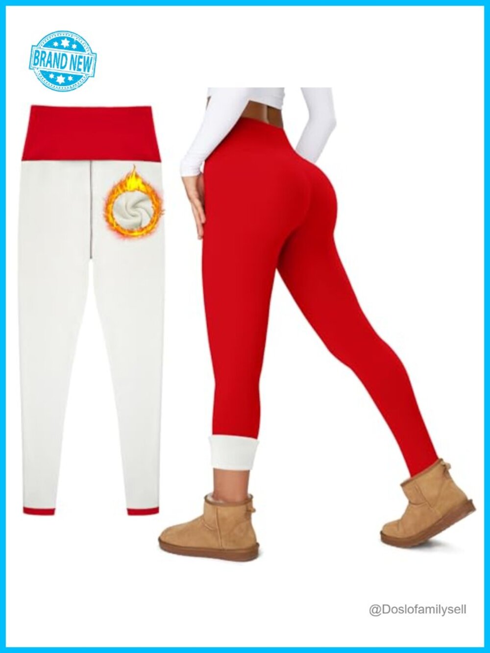 Fleece Lined Leggings High Waisted Tummy Control Warm Thermal Yoga Pants